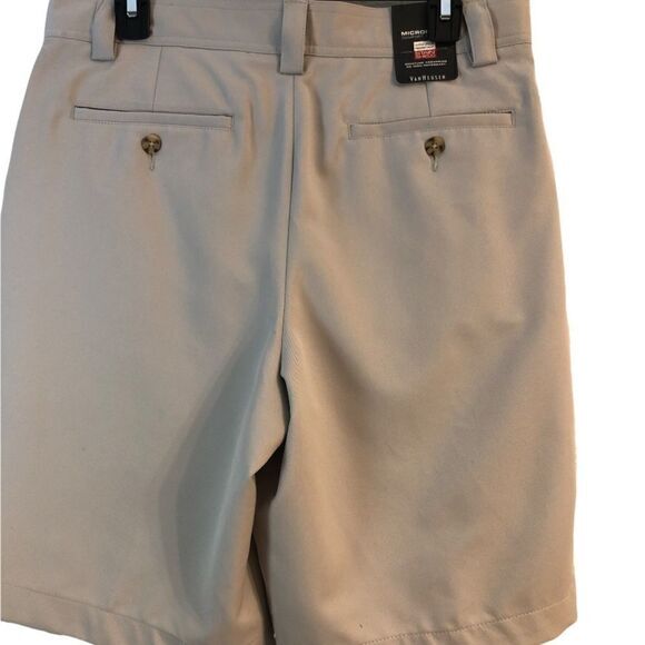 Van Heusen microfiber wrinkle resistant stain shield pleated shorts NWT Size 32 - Picture 3 of 6